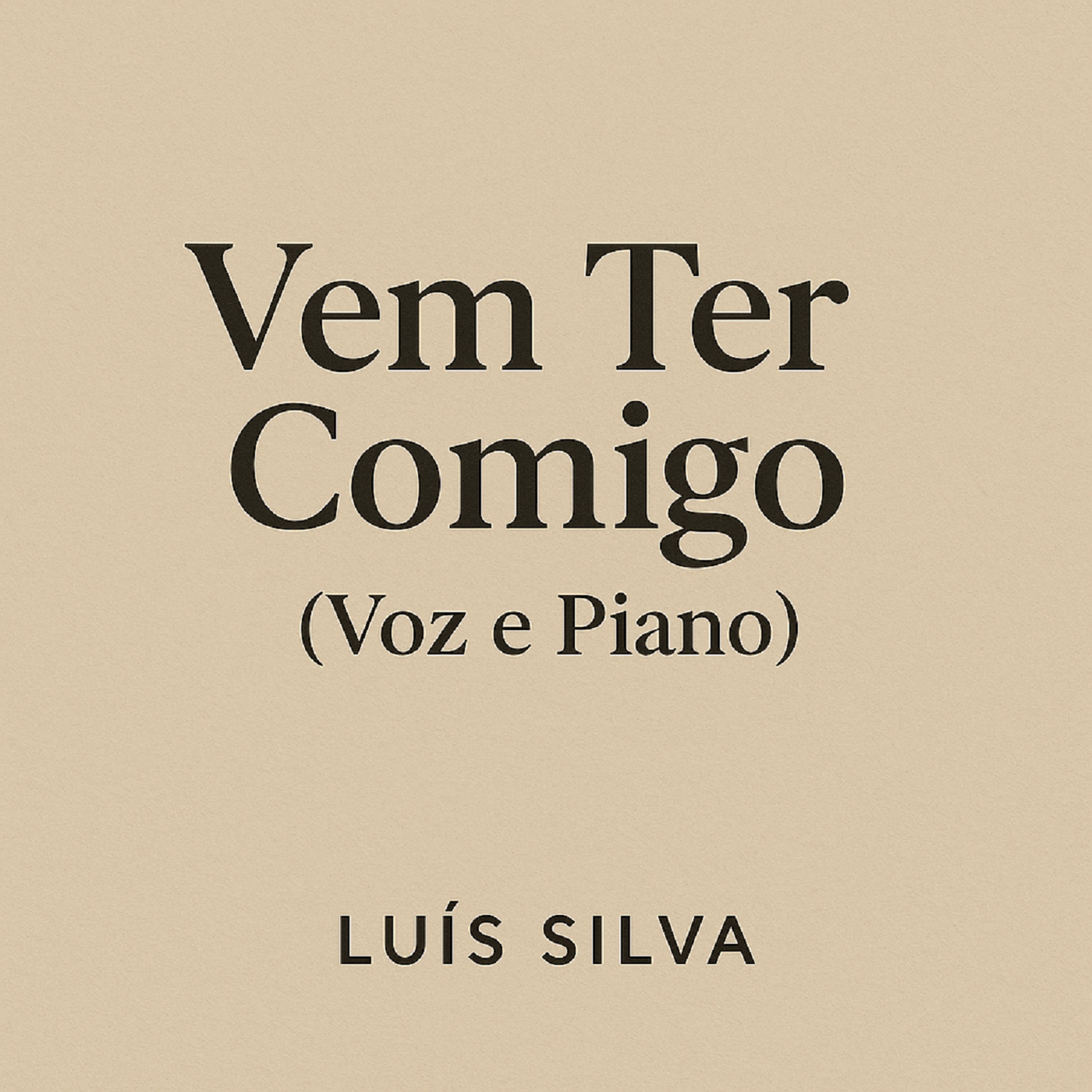 Capa - Vem ter comigo (Piano e Voz)